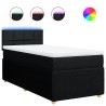 Boxspringbett mit Matratze Schwarz 100x200 cm Stoff