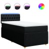 Boxspringbett mit Matratze Schwarz 100x200 cm Stoff