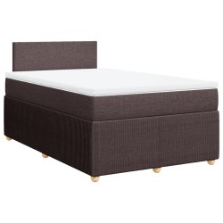 Boxspringbett mit Matratze Dunkelbraun 120x200 cm Stoff