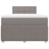 Boxspringbett mit Matratze Taupe 120x200 cm Stoff