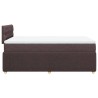 Boxspringbett mit Matratze Dunkelbraun 120x200 cm Stoff