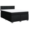 Boxspringbett mit Matratze Schwarz 140x200 cm Stoff