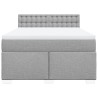 Boxspringbett mit Matratze Hellgrau 160x200 cm Stoff