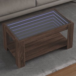 LED-Couchtisch Braun...