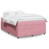 Boxspringbett mit Matratze Rosa 160x200 cm Samt