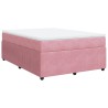 Boxspringbett mit Matratze Rosa 160x200 cm Samt