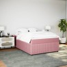 Boxspringbett mit Matratze Rosa 160x200 cm Samt