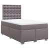 Boxspringbett mit Matratze Grau 120x190 cm Kunstleder