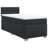 Boxspringbett mit Matratze Schwarz 90x200 cm Kunstleder