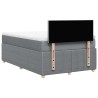 Boxspringbett mit Matratze Hellgrau 120x190 cm Stoff