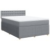 Boxspringbett mit Matratze Hellgrau 140x190 cm Stoff