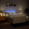 Boxspringbett mit Matratze Creme 140x200 cm Stoff