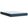 Boxspringbett mit Matratze Blau 140x200 cm Stoff