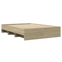 Bettgestell ohne Matratze Sonoma-Eiche 120x200 cm Holzwerkstoff