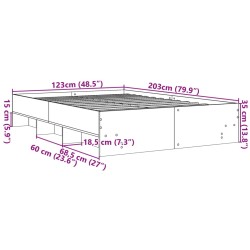 Bettgestell ohne Matratze Sonoma-Eiche 120x200 cm Holzwerkstoff