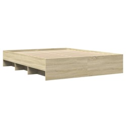 Bettgestell ohne Matratze Sonoma-Eiche 150x200 cm Holzwerkstoff