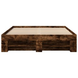 Bettgestell ohne Matratze Räuchereiche 120x200 cm Holzwerkstoff