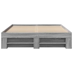 Bettgestell Grau Sonoma 120x190 cm Holzwerkstoff