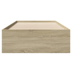 Bettgestell ohne Matratze Sonoma-Eiche 90x190 cm Holzwerkstoff