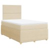 Boxspringbett mit Matratze Creme 120x190 cm Stoff