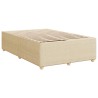 Boxspringbett mit Matratze Creme 120x190 cm Stoff