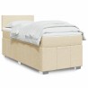 Boxspringbett mit Matratze Creme 80x200 cm Stoff