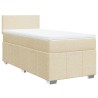 Boxspringbett mit Matratze Creme 80x200 cm Stoff