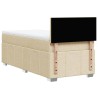 Boxspringbett mit Matratze Creme 80x200 cm Stoff