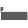 Boxspringbett mit Matratze Dunkelgrau 90x190 cm Stoff