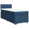 Boxspringbett mit Matratze Blau 90x200 cm Stoff