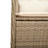 5-tlg. Garten-Bistro-Set mit Kissen Beige Poly Rattan