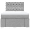 Boxspringbett mit Matratze Hellgrau 140x190 cm Stoff