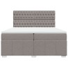 Boxspringbett mit Matratze Taupe 200x200 cm Stoff