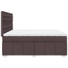 Boxspringbett mit Matratze Dunkelbraun 200x200 cm Stoff