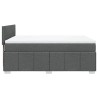 Boxspringbett mit Matratze Dunkelgrau 140x190 cm Stoff