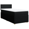 Boxspringbett mit Matratze Schwarz 90x200 cm Stoff