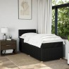 Boxspringbett mit Matratze Schwarz 100x200 cm Stoff