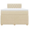 Boxspringbett mit Matratze Creme 120x190 cm Stoff