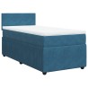 Boxspringbett mit Matratze Blau 90x190 cm Samt