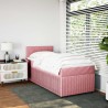 Boxspringbett mit Matratze Rosa 100x200 cm Samt