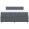 Boxspringbett mit Matratze Dunkelgrau 180x200 cm Samt