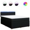 Boxspringbett mit Matratze Schwarz 160x200 cm Stoff