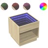 Nachttisch mit Infinity-LED Sonoma-Eiche 50x50x50 cm