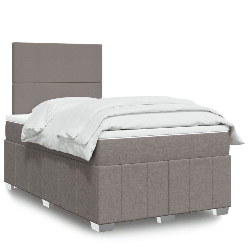 Boxspringbett mit Matratze Taupe 120x190 cm Stoff