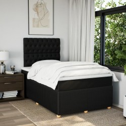 Boxspringbett mit Matratze Schwarz 120x190 cm Stoff