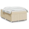 Boxspringbett mit Matratze Creme 120x190 cm Stoff