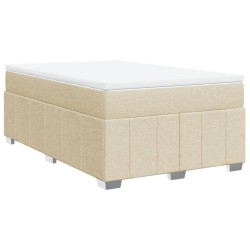 Boxspringbett mit Matratze Creme 120x190 cm Stoff