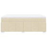 Boxspringbett mit Matratze Creme 140x190 cm Stoff