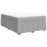 Boxspringbett mit Matratze Hellgrau 140x200 cm Stoff