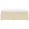 Boxspringbett mit Matratze Creme 180x200 cm Stoff